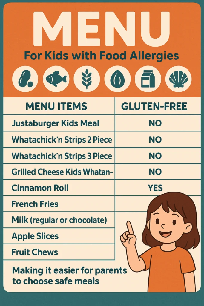 whataburger kids allergen menu